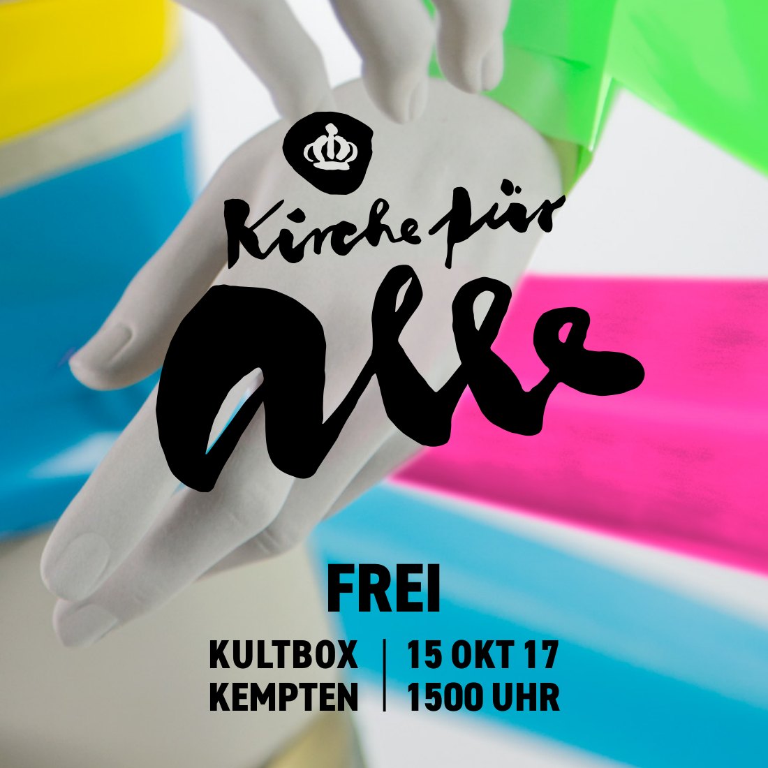Flyer: Frei, kultBOX Kempten, 15. Oktober 2017