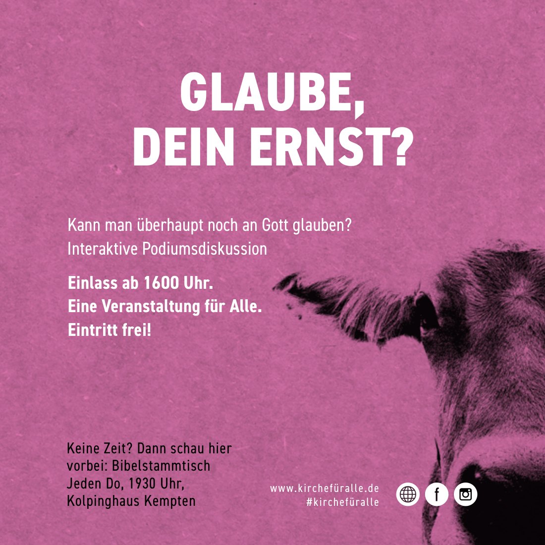 Rückseite: Glaube, dein Ernst? Kann man überhaupt noch an Gott glauben?